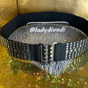 Studied black stretch BELT